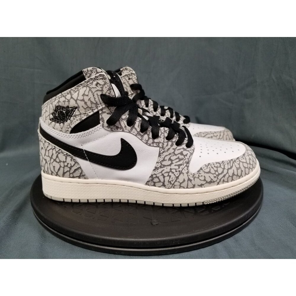 Jordan 1 Retro High OG White Cement (GS) White Size 4.5Y NEW NO BOX! - Picture 9 of 11